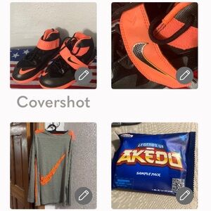 NEW Nike LeBron high-tops 3Y+NIKE Dri-fit top XL